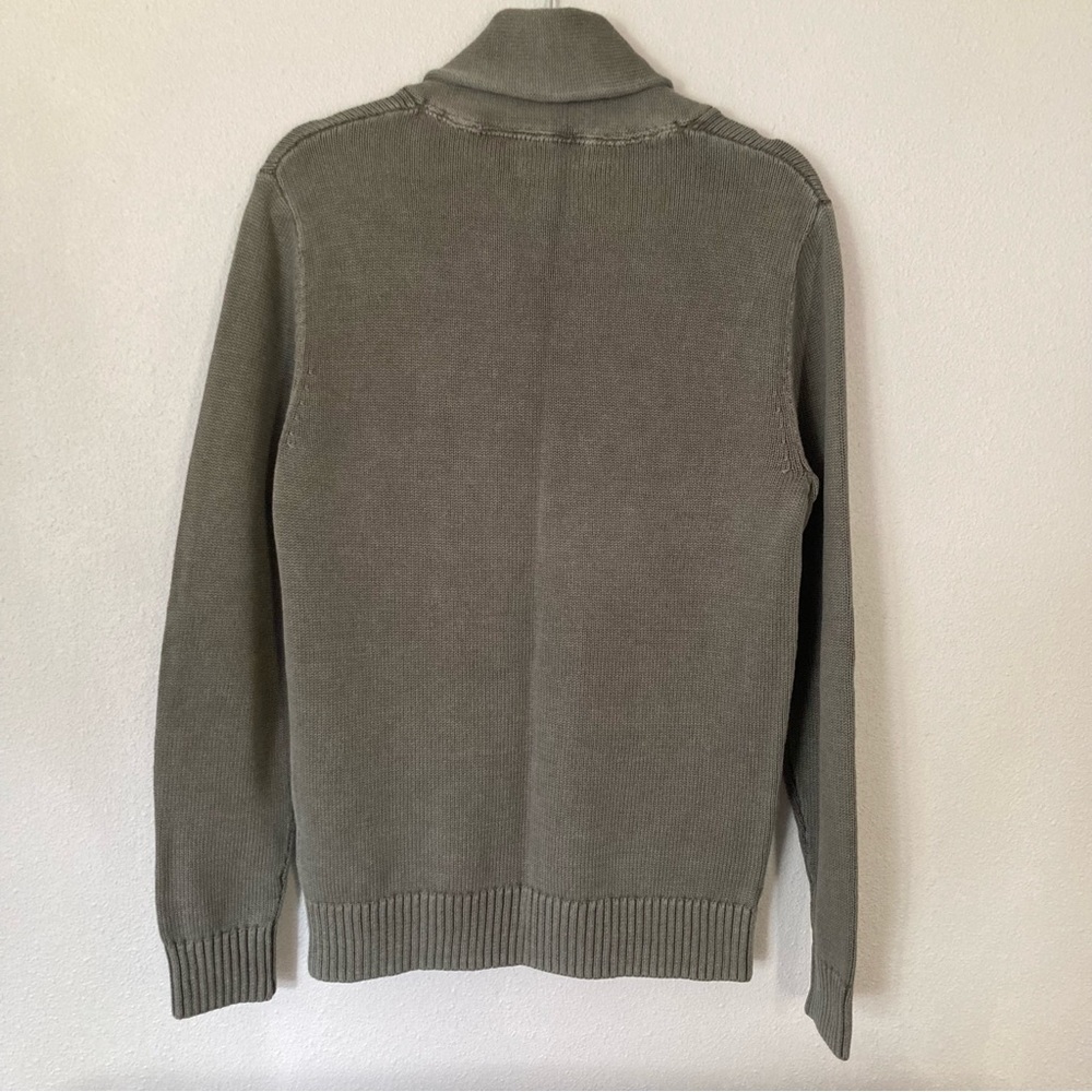 Men’s Gray Cotton Shawl Collar Pullover Sweater - XS - Picture 3 of 3